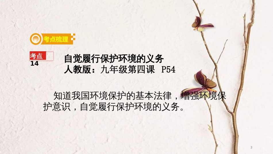 中考政治 课时11 履行保护环境、维护国家安全的义务课件_第3页