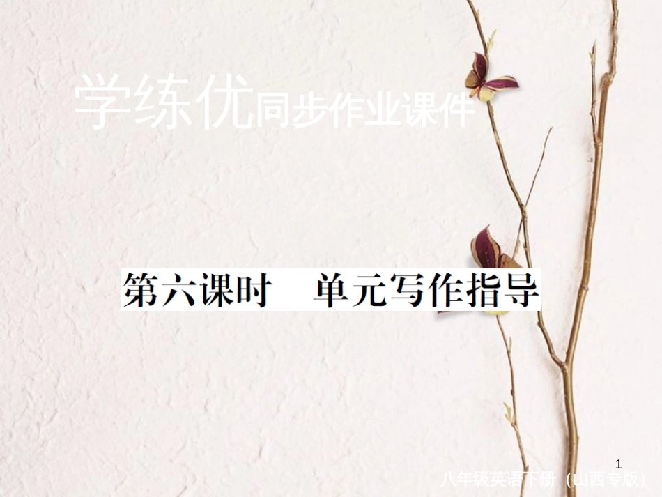 （山西专版）八年级英语下册 Unit 2 I'll help to clean up the city parks（第6课时）作业课件 （新版）人教新目标版_第1页