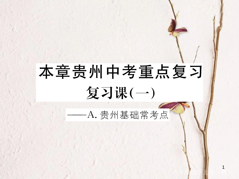 （贵州专用）八年级数学上册 14 整式的乘法与因式分解复习课（一）课件 （新版）新人教版_第1页