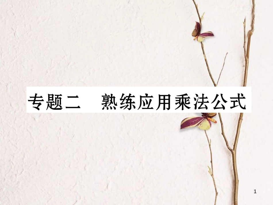 七年级数学下册 专题二 熟练应用乘法公式作业课件 （新版）北师大版_第1页