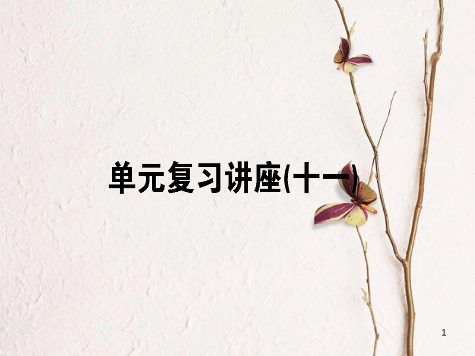 2019年高考政治一轮复习 单元复习讲座（十一）课件 新人教版_第1页