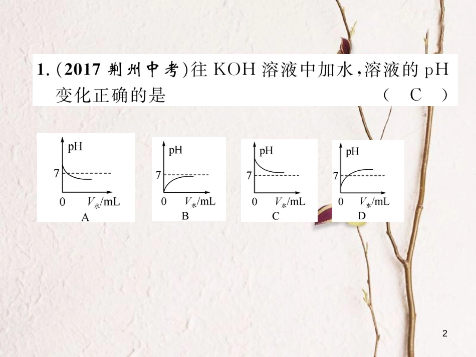 （青海专版）中考化学复习 第2编 重点题型突破篇 专题3 坐标曲线题（精练）课件_第2页