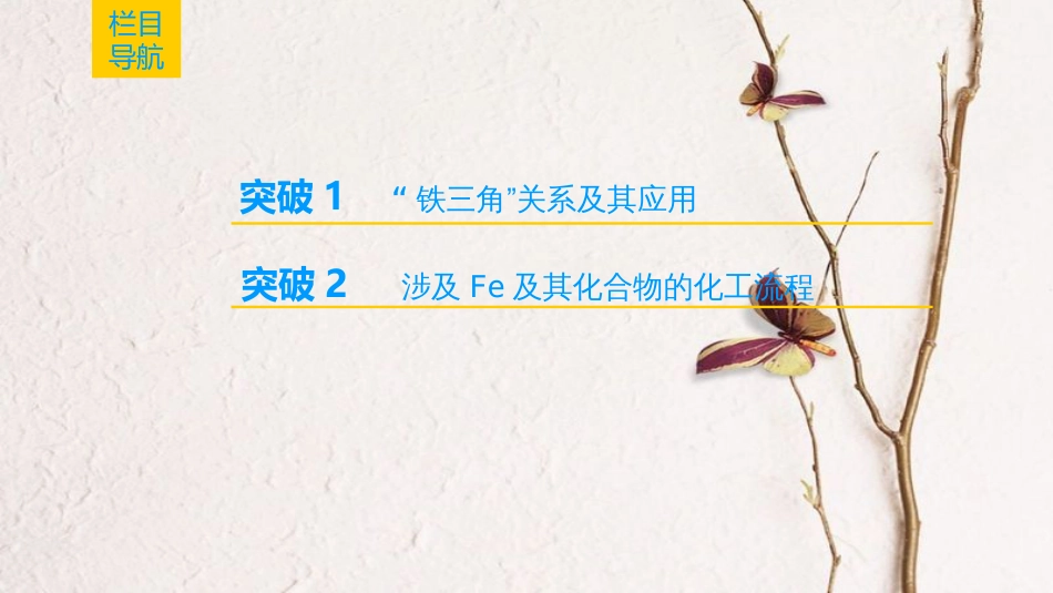 （全国通用）2019版高考化学一轮复习 第3章 金属及其化合物 专项突破7“铁三角”关系与铁的化工流程课件_第2页