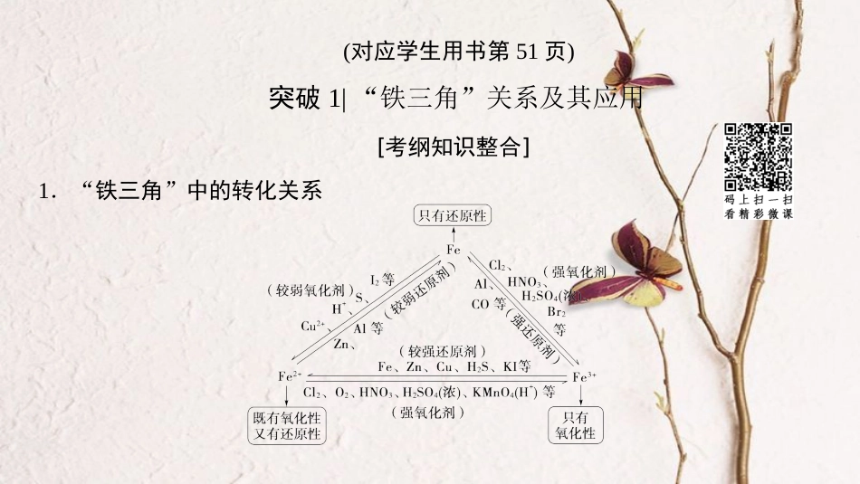 （全国通用）2019版高考化学一轮复习 第3章 金属及其化合物 专项突破7“铁三角”关系与铁的化工流程课件_第3页