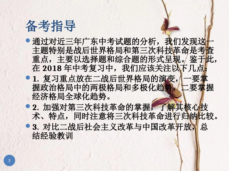 广东省中考历史总复习 第一部分 教材梳理 世界历史下 主题三 社会主义国家的改革与演变、亚非拉国家的独立与振兴、战后世界格局的演变、科学技术与文化课件_第3页
