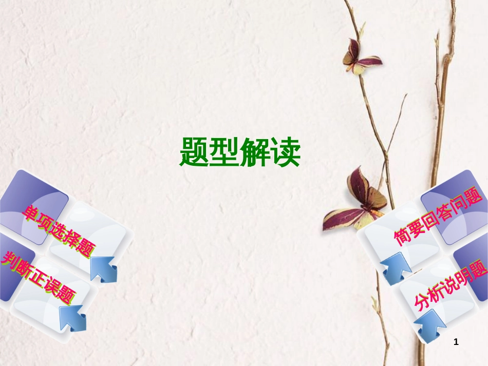(呼和浩特专版)中考政治复习方案 第二部分 题型专题 题型解读课件(1)_第1页