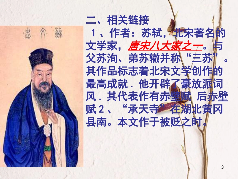 九年级语文下册 第四单元 苏轼咏月诗文《记承天寺夜游》课件3 北师大版_第3页