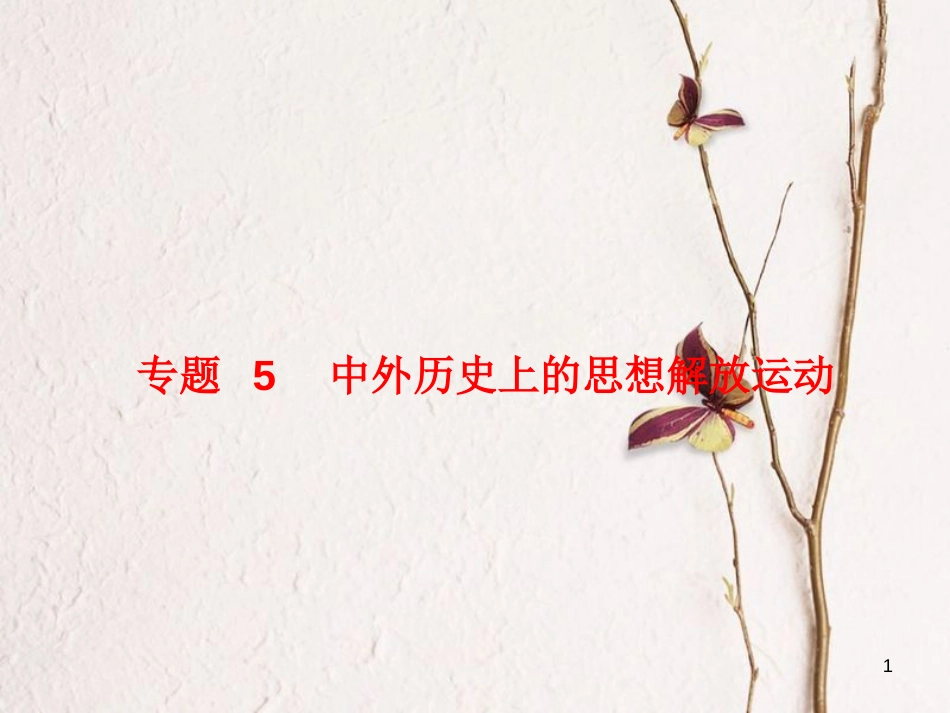 （聊城专版）中考历史复习 专题5 中外历史上的思想解放运动课件_第1页