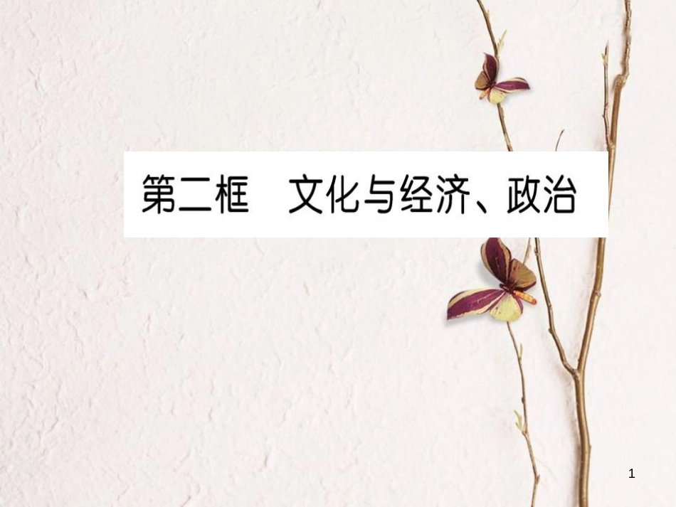 高中政治 第一单元 文化与生活 第一课 文化与社会 第二框 文化与经济、政治课件 新人教版必修3_第1页