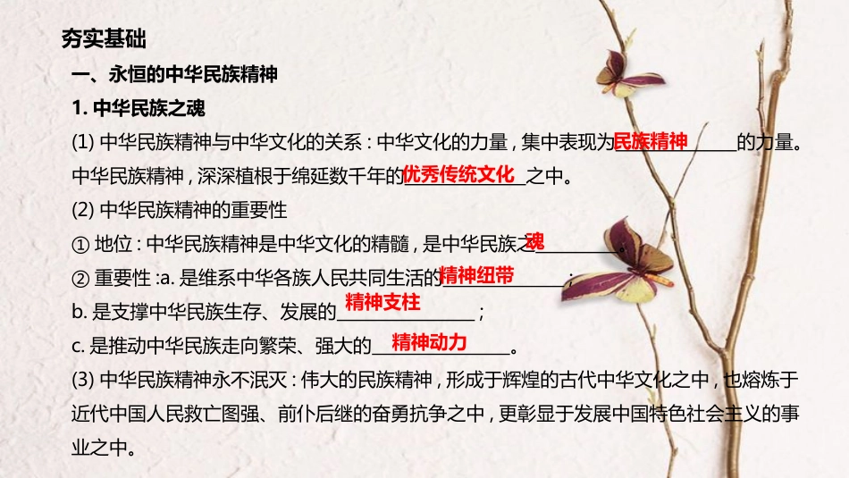 高考政治一轮复习 第三单元 中华文化与民族精神 第七课 我们的民族精神课件 新人教版必修3_第3页