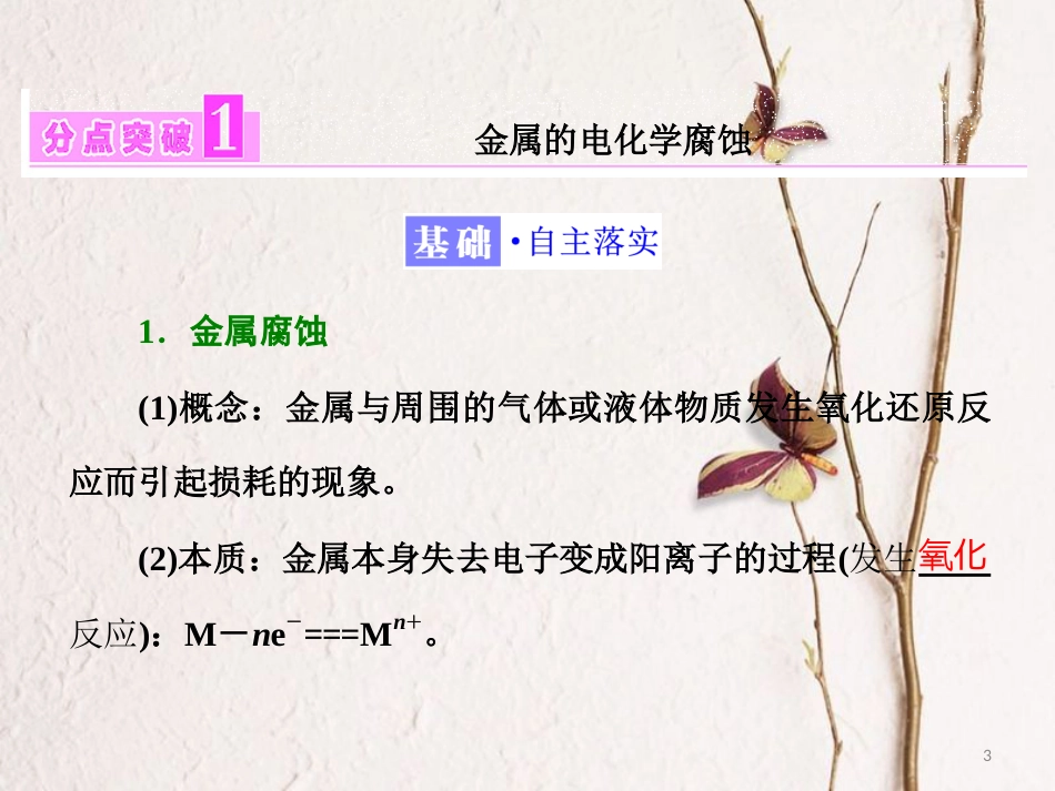 高中化学 第四章 电化学基础 第四节 金属的电化学腐蚀与防护课件 新人教版选修4_第3页