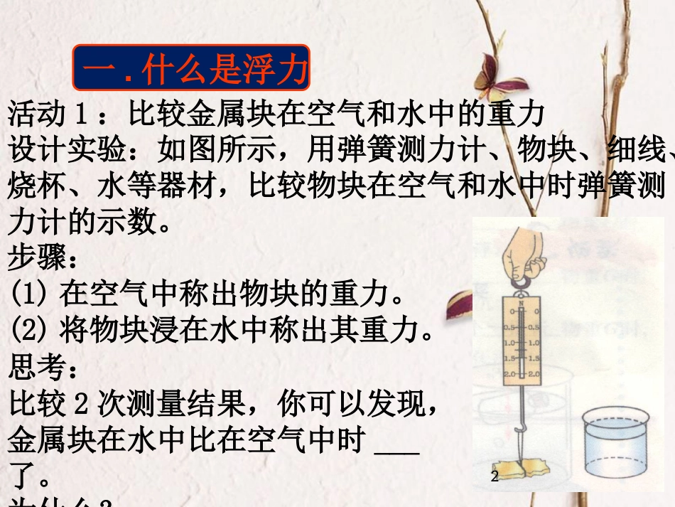 山东省武城县八年级物理下册 10.1浮力课件 （新版）新人教版_第2页