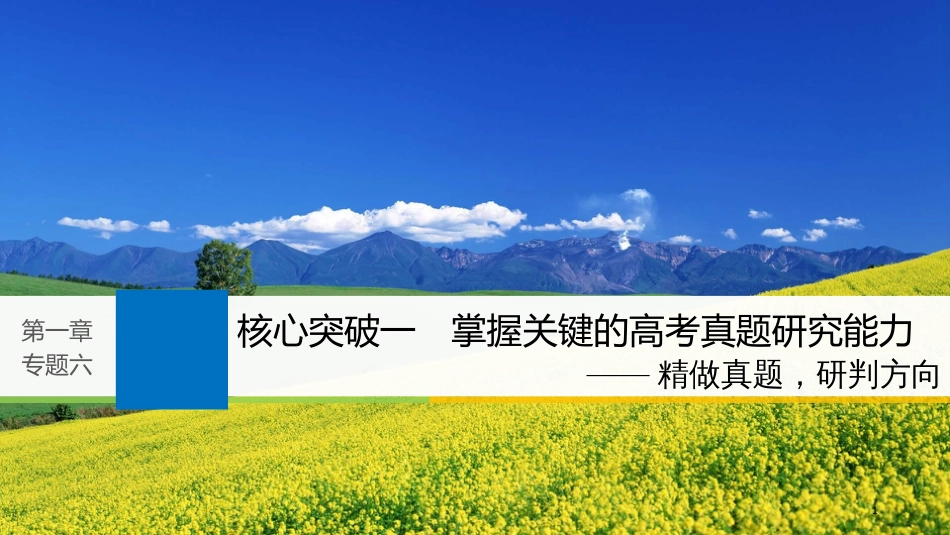 2019届高考语文一轮复习 第一章 语言文字的运用 专题六 语句的扩展 核心突破一 掌握关键的高考真题研究能力课件_第1页