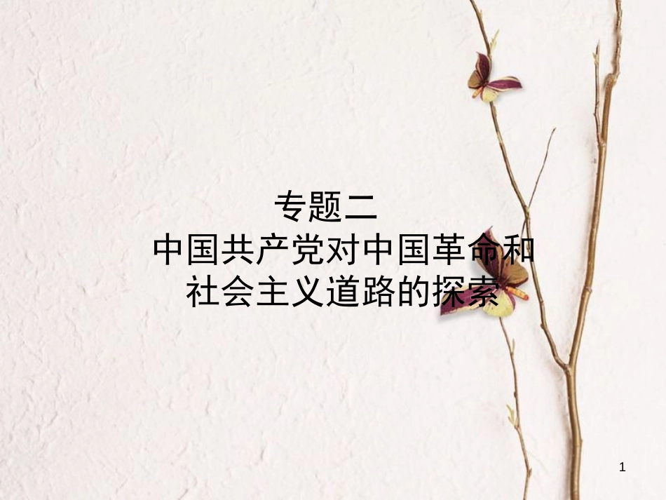 河北省中考历史复习 专题二 中国共产党对中国革命和社会主义道路的探索课件_第1页