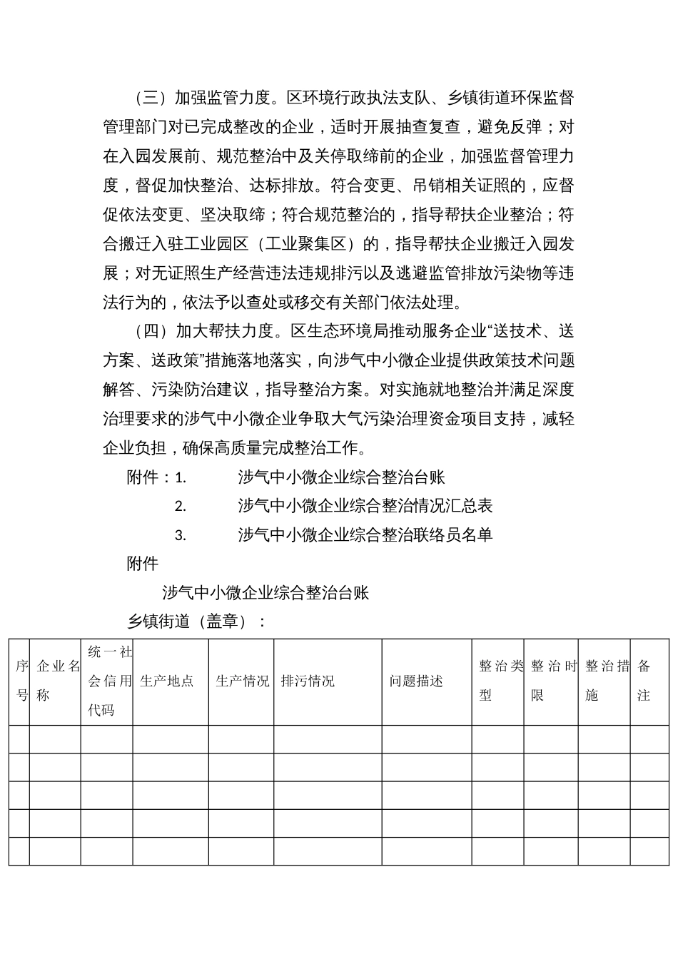涉气“散乱污”中小微企业综合整治方案_第3页