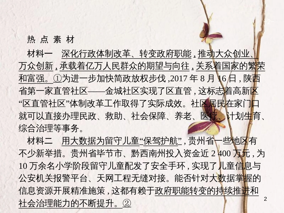 2019高三政治一轮复习 单元整合2 为人民服务的政府课件 新人教版必修2_第2页