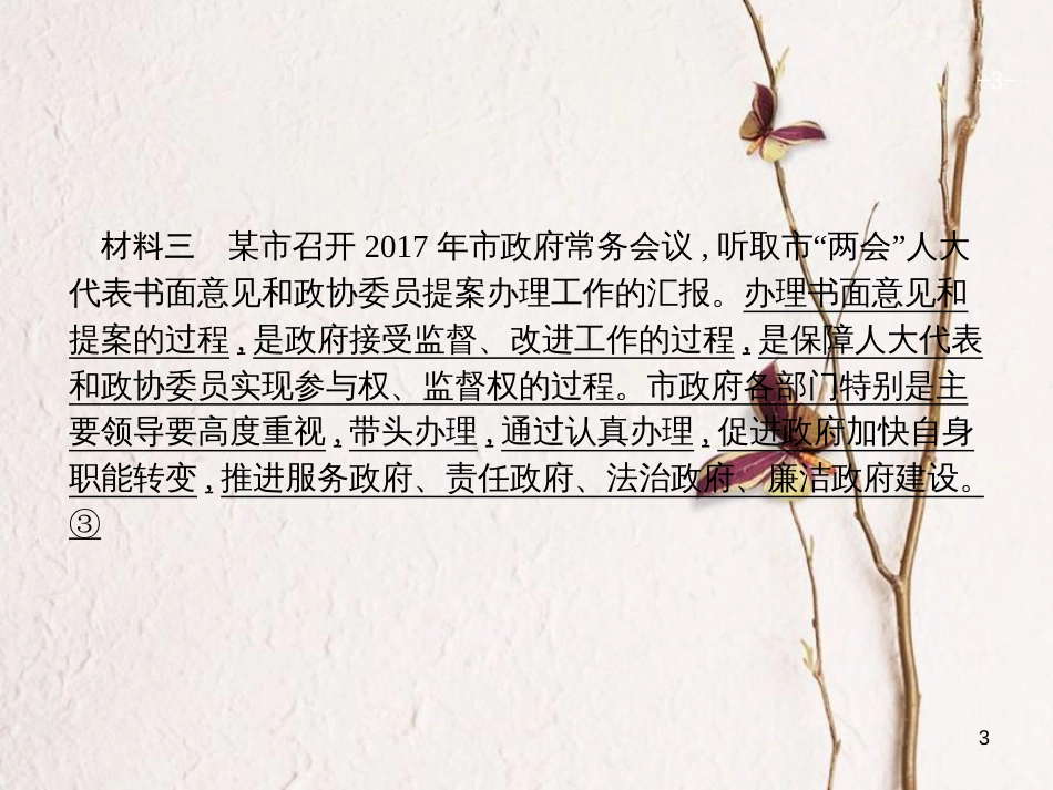 2019高三政治一轮复习 单元整合2 为人民服务的政府课件 新人教版必修2_第3页