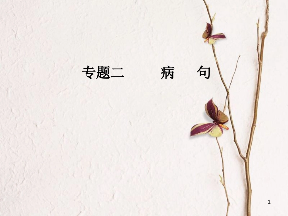 年高考语文第二轮复习 第三部分 专题二 病句课件_第1页