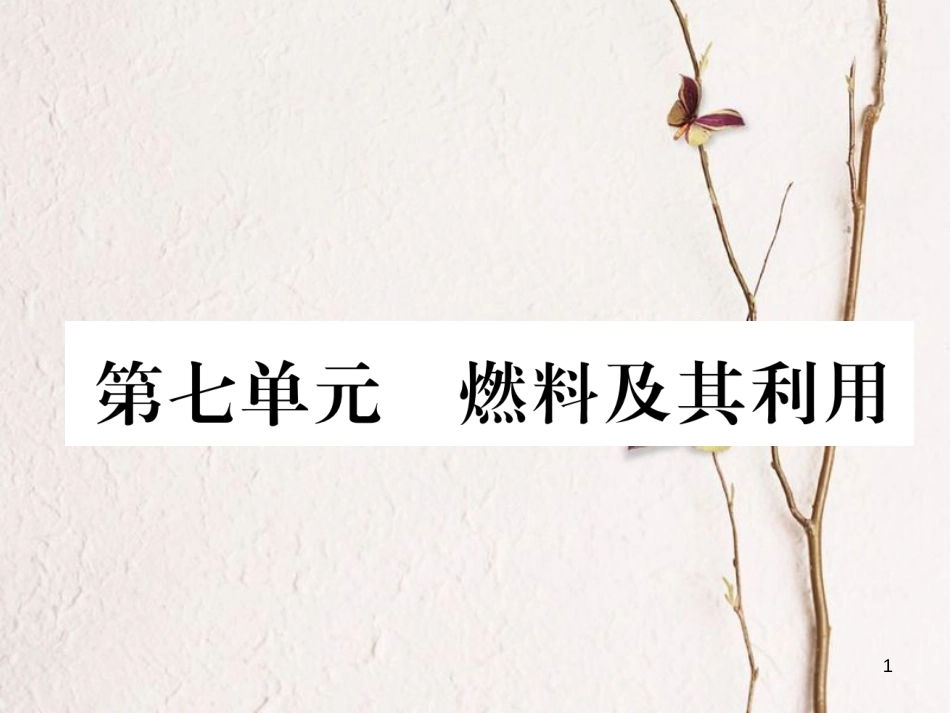 （青海专版）中考化学复习 第1编 教材知识梳理篇 第7单元 燃料及其利用（精练）课件(1)_第1页