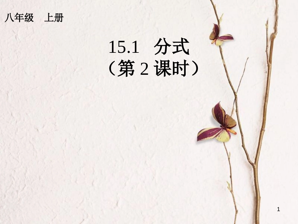 学年八年级数学上册 15.1 分式（2）课件 （新版）新人教版_第1页