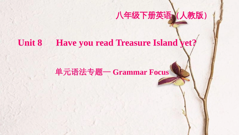 八年级英语下册 Unit 8 Have you read Treasure Island yet语法专题—Grammar Focus习题课件 （新版）人教新目标版_第1页
