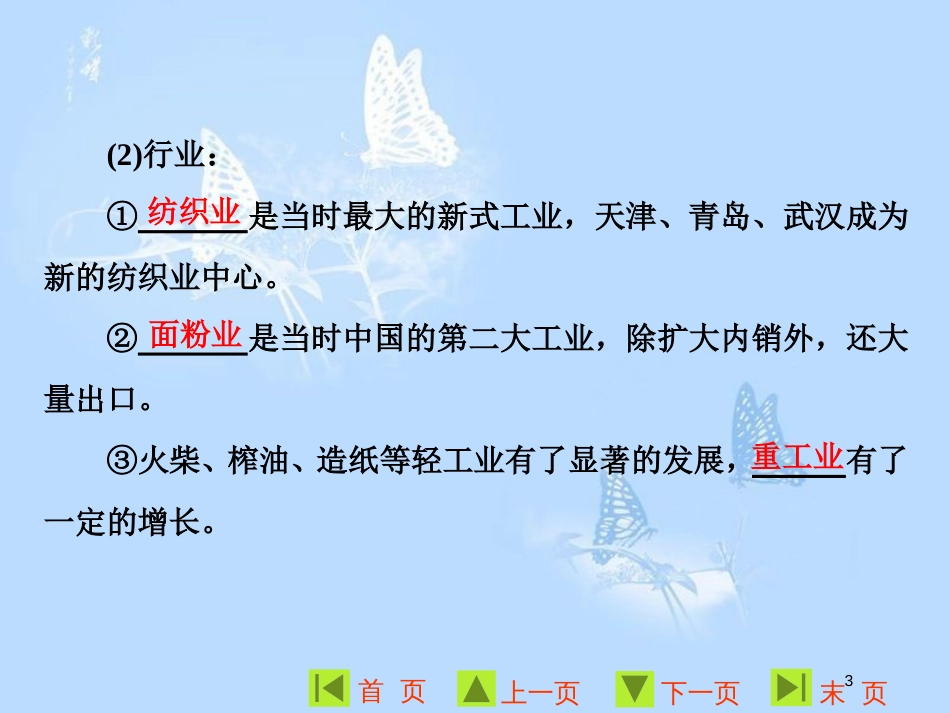 高中历史 专题二 近代中国资本主义的曲折发展 二 民国时期民族工业的曲折发展课件 人民版必修2_第3页