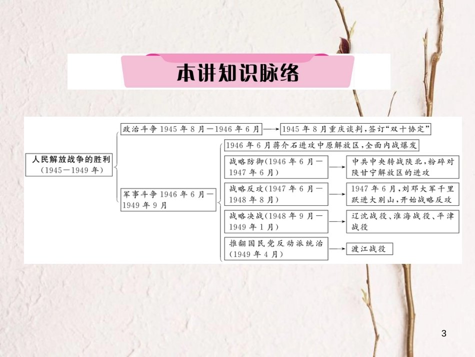 （河北专版）中考历史总复习 第5讲 人民解放战争的胜利必考考点清单课件_第3页