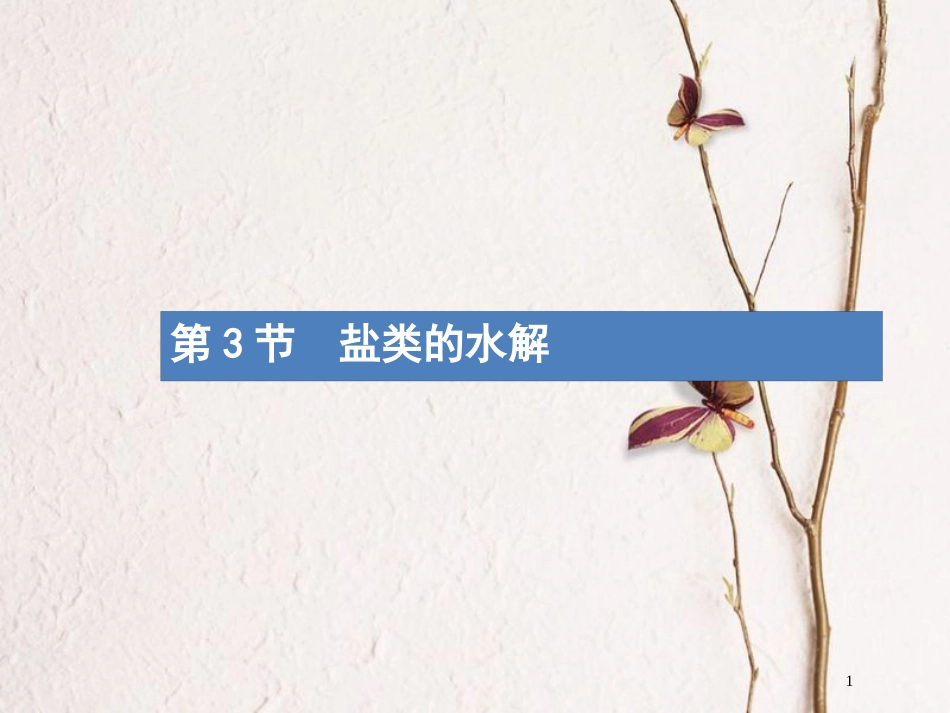 （新课标）2019版高考化学一轮复习 第八单元 水溶液中的离子平衡 8.3 盐类的水解课件_第1页