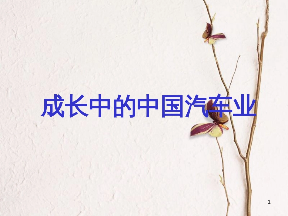 九年级语文下册 第一课《成长中的中国汽车业》课件3 新疆教育版_第1页