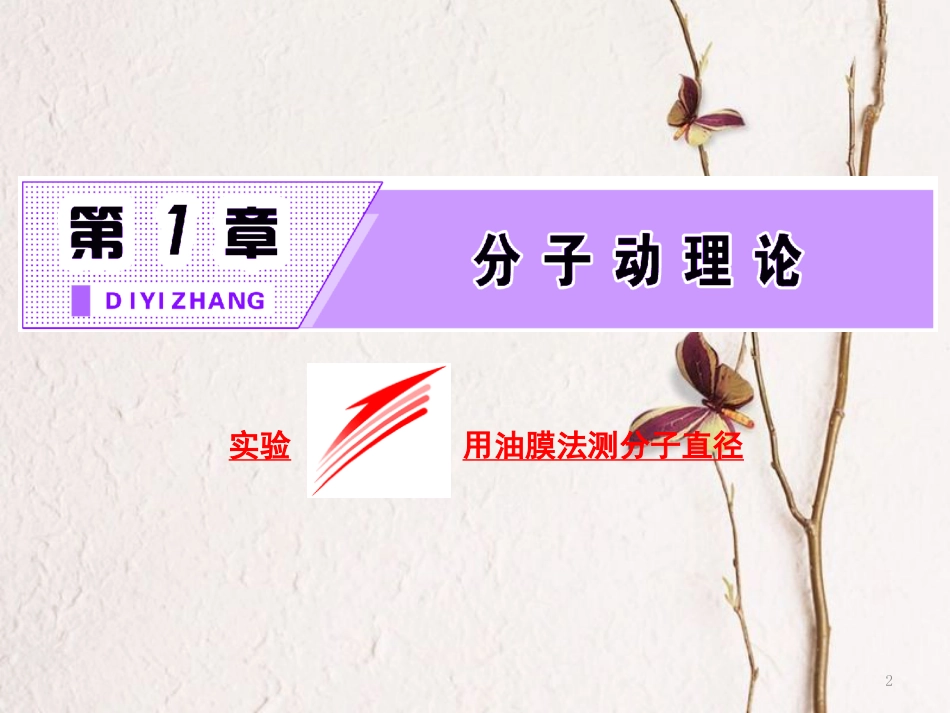 高中物理 第1章 分子动理论 实验 用油膜法测分子直径课件 鲁科版选修3-3_第2页