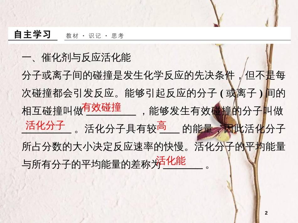 （浙江专用）高中化学 专题四 化学反应条件的控制 课题2 催化剂对过氧化氢分解速率的影响课件 苏教版选修6_第2页