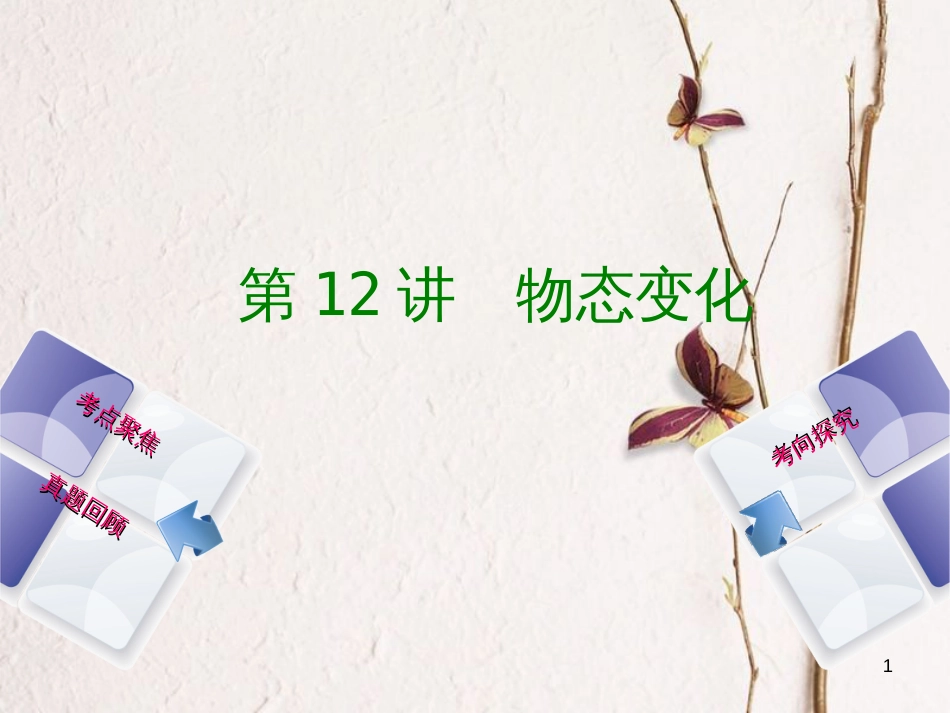 安徽省中考物理 教材复习 第12讲 物态变化课件_第1页