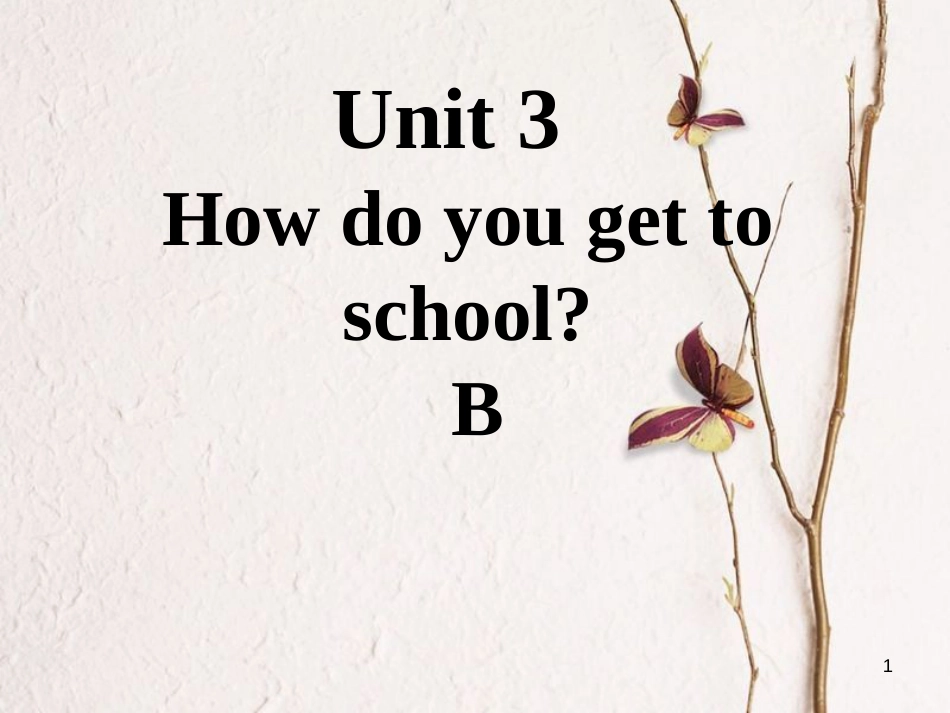 七年级英语下册 口头表达专练 Unit 3 How do you get to school Section B课件 （新版）人教新目标版_第1页