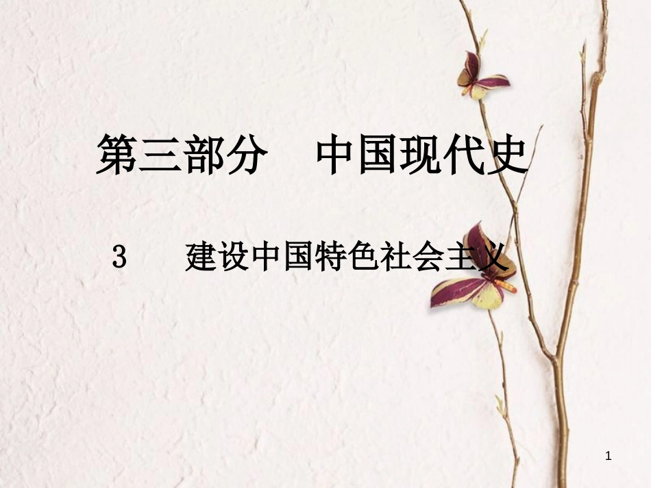 中考历史总复习 第三部分 中国现代史 3 建设中国特色社会主义课件_第1页