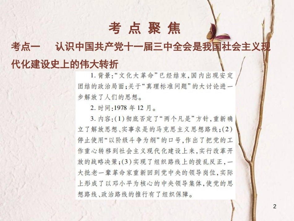 中考历史总复习 第三部分 中国现代史 3 建设中国特色社会主义课件_第2页