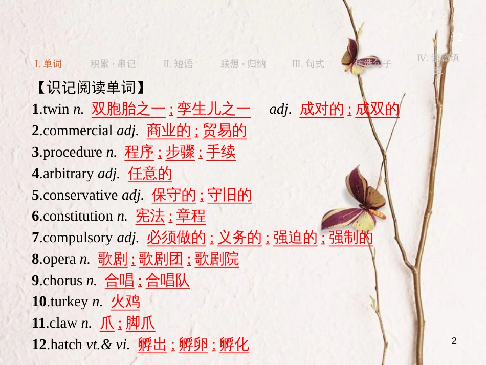 （浙江专用）2019届高三英语一轮复习 Unit 2 Cloning课件 新人教版选修8_第2页