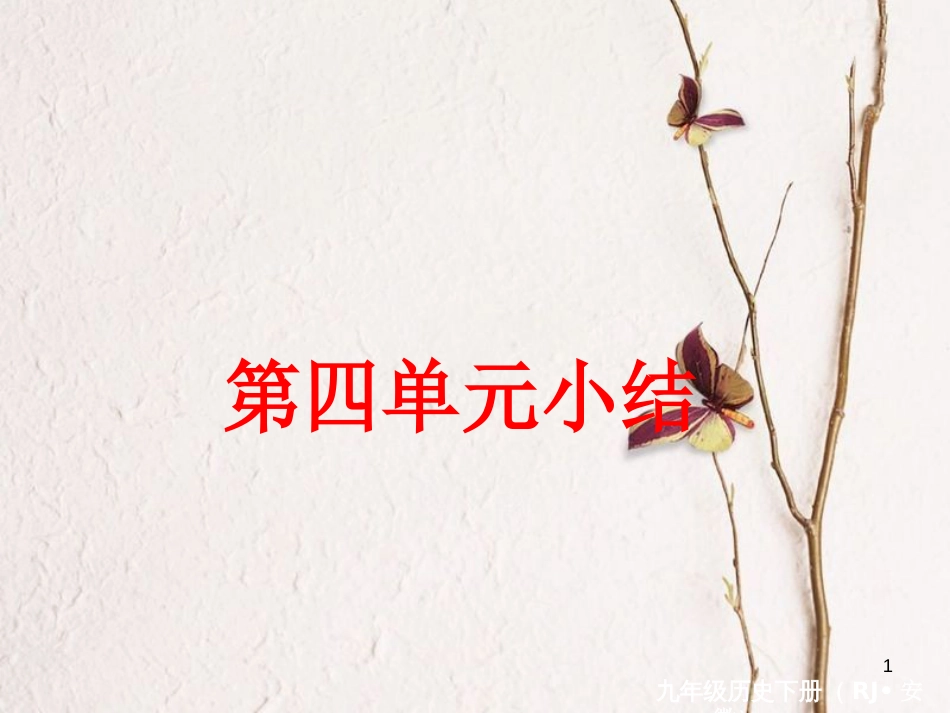 （安徽专版）九年级历史下册 第四单元 战后主要资本主义国家的发展变化小结同步测试课件 新人教版_第1页