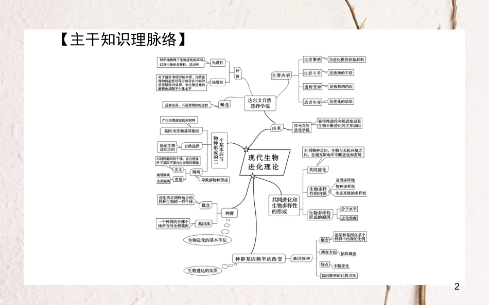 高中生物 第7章 现代生物进化理论单元排查强化课件 新人教版必修2_第2页