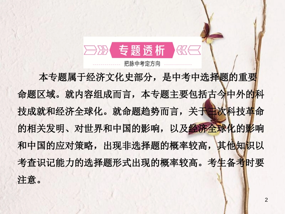 山东省临沂市中考历史复习 专题八 古今中外的科学技术与经济全球化课件_第2页