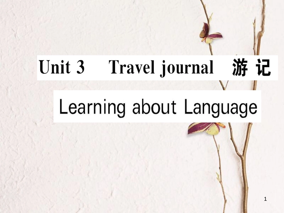 高中英语 Unit 3 Travel journal Learning about Language课件 新人教版必修1_第1页