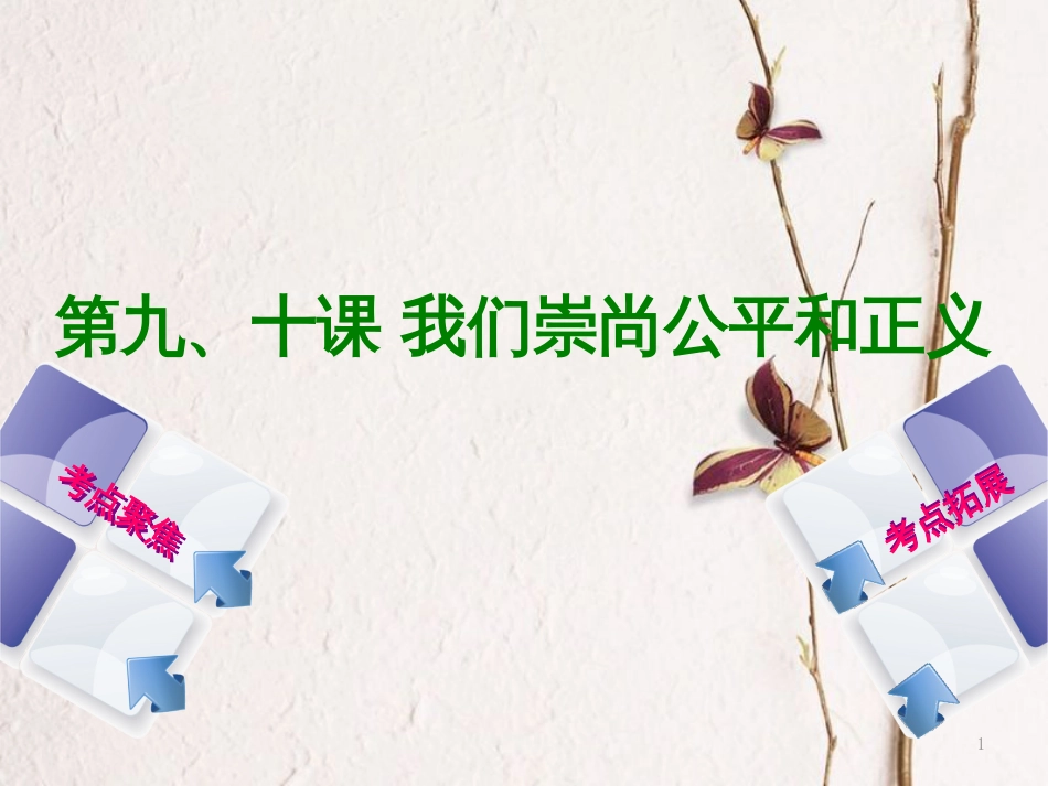 （呼和浩特专版）中考政治复习方案 第二部分 八下 第九、十课 我们崇尚公平和正义课件_第1页