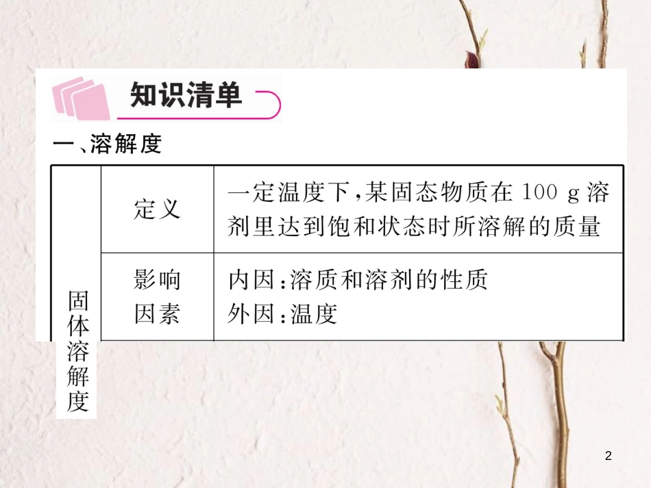 九年级化学下册 第9单元 溶液重点突破一 溶解度及溶解度曲线作业课件 （新版）新人教版_第2页