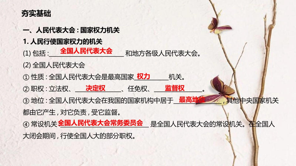 高考政治一轮复习 第三单元 发展社会主义民主政治 第五课 我国的人民代表大会制度课件 新人教版必修2_第3页