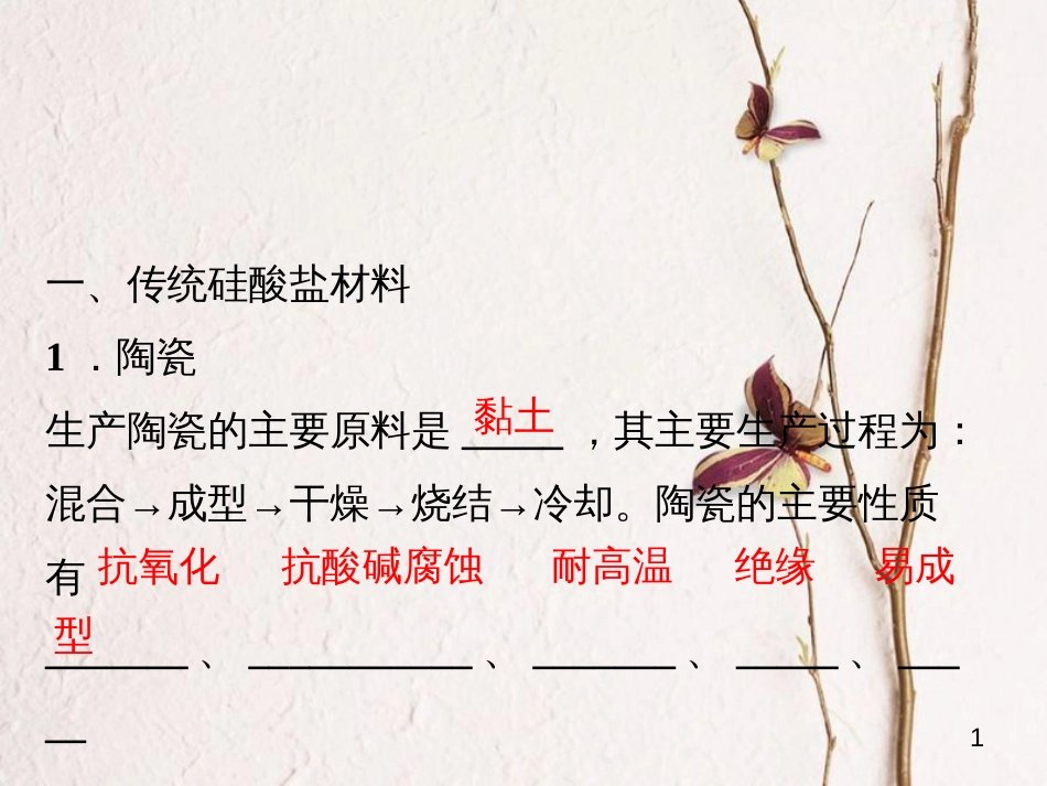 高中化学 第三单元 化学与材料的发展 3.1 无机非金属材料课件1 新人教版选修2_第1页