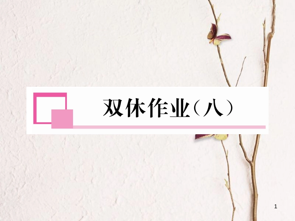 九年级数学下册 双休作业（8）作业课件 （新版）北师大版_第1页
