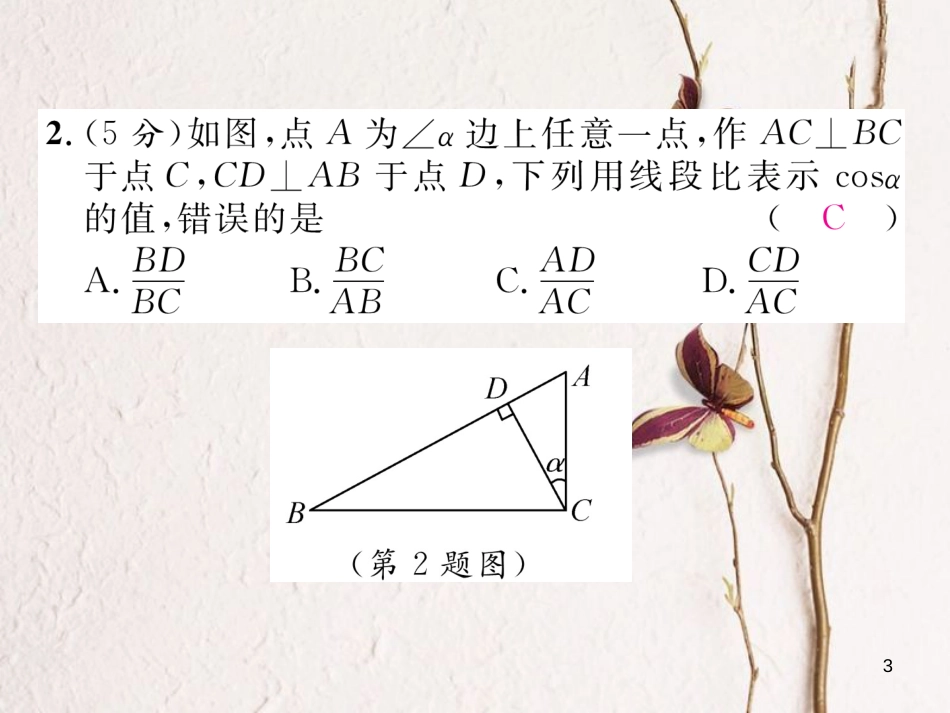 九年级数学下册 双休作业（8）作业课件 （新版）北师大版_第3页