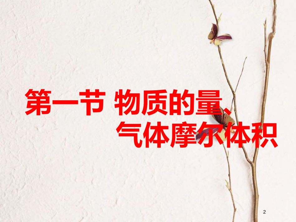 2019版高考化学总复习 第一章 化学常用计量 第一节 物质的量 气体摩尔体积课件_第2页