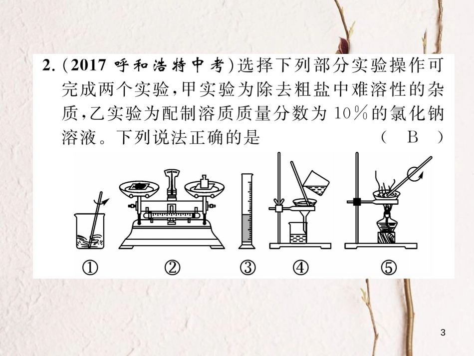 （青海专版）中考化学复习 第1编 教材知识梳理篇 第11单元 盐 化肥（精练）课件_第3页