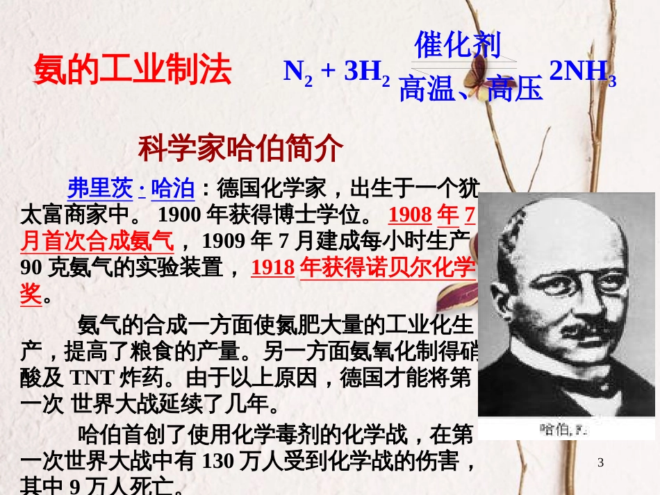 高中化学 专题4 硫、氮和可持续发展 第2单元 生产生活中的含氮化合物——氮肥的生成和使用课件 苏教版必修1_第3页