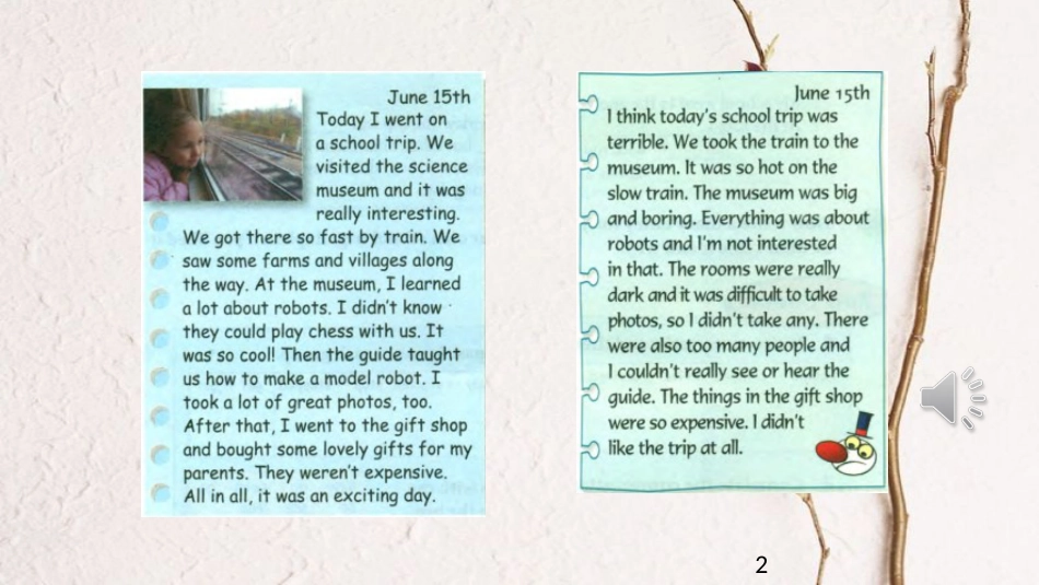 七年级英语下册 Unit 11 How was your school trip Section B句法语法课件 （新版）人教新目标版_第2页